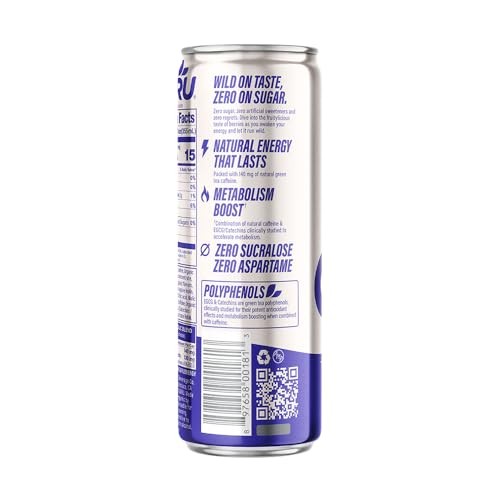 Guru Organic Zero Wild Berry Energy Drink, 12 Fz thumbnail