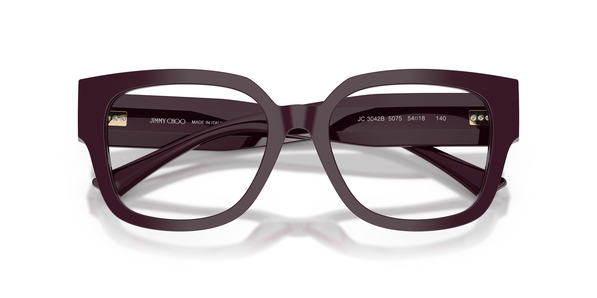 Jimmy Choo Nainen JC3042B  5075 Optiset Kehykset Asetaatti Viola Läpinäkyvä Kyykky Normaali thumbnail