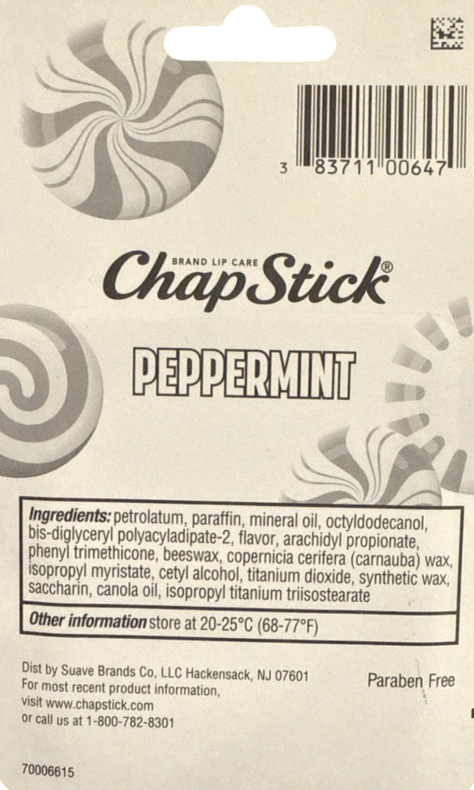 3pc Set CHAPSTICK Lip Balm PEPPERMINT Candy HOLIDAY/CHRISTMAS Limited Edition! thumbnail