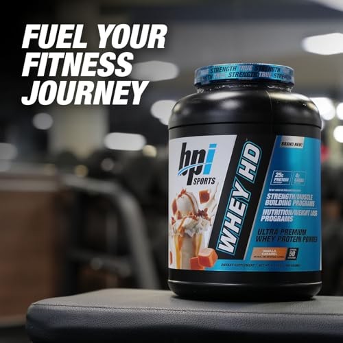 BPI Sports Whey HD Ultra Premium Protein Powder, Salted Caramel, 4.1 Pound thumbnail