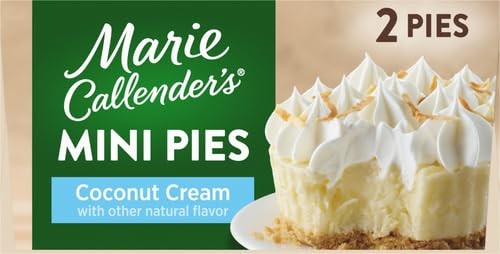 Marie Callender's Coconut Cream Mini Pies, Thaw & Enjoy Frozen Dessert, 7.5 Oz., 2 Pies thumbnail