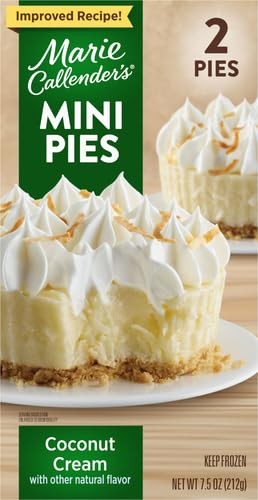 Marie Callender's Coconut Cream Mini Pies, Thaw & Enjoy Frozen Dessert, 7.5 Oz., 2 Pies thumbnail