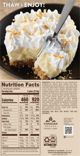 Marie Callender's Coconut Cream Mini Pies, Thaw & Enjoy Frozen Dessert, 7.5 Oz., 2 Pies thumbnail