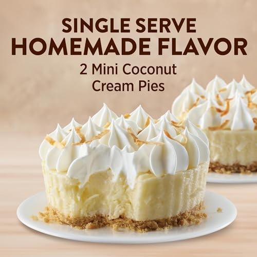 Marie Callender's Coconut Cream Mini Pies, Thaw & Enjoy Frozen Dessert, 7.5 Oz., 2 Pies thumbnail