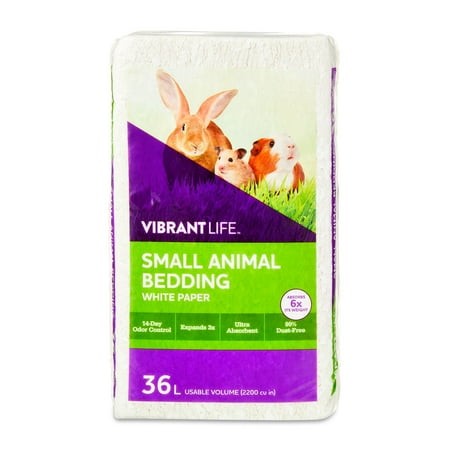 vibrant life small animal bedding  white paper  36 l bag