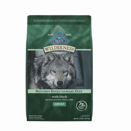 Blue Buffalo Wilderness Adult High-Protein Duck Recipe Dry Dog Food 24 Lb