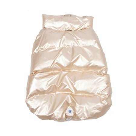 oodles white quilted puffer bubble hem fall dog jacket  large (pack 2 of )
