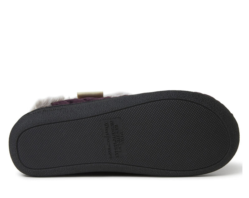 Dearfoams Womens Quilted Velour Scuff Slippers thumbnail