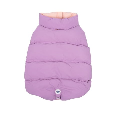 oodles purple quilted puffer bubble hem fall dog jacket  xs