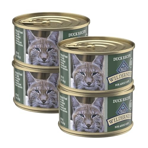 Blue Buffalo Wilderness Adult Wet Cat Food, Natural High-Protein and Grain-Free Recipe, Duck Paté Recipe, 3oz Cans, 4Pack Trial Size