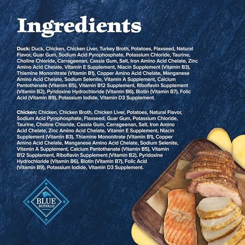 Blue Buffalo Wilderness Wet Adult Cat Food, Natural High-Protein and Grain-Free Recipes, Chicken and Duck Paté, 3oz Cans, 4-Count Variety Pack Trial  thumbnail