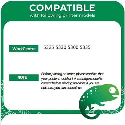 Compatible WC5325 Toner Cartridge for Xerox WC5325 006R01158 006R01159 006R01160, Replacement for Xerox WorkCentre 5325 5330 5300 5335 Printers,006R01 thumbnail
