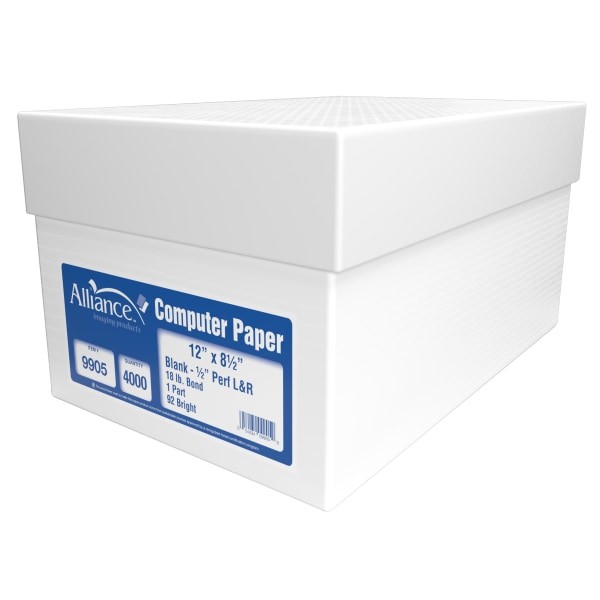 Alliance Continuous Feed Computer Paper, 12