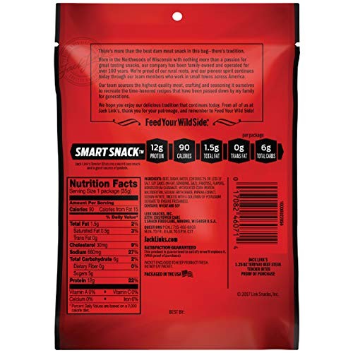Jack Link's Premium Cuts Beef Steak Tender Bites, Teriyaki, 1.25 Ounce (Pack of 10) thumbnail
