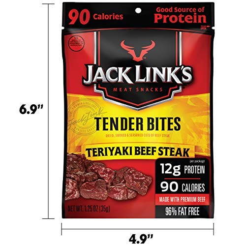 Jack Link's Premium Cuts Beef Steak Tender Bites, Teriyaki, 1.25 Ounce (Pack of 10) thumbnail