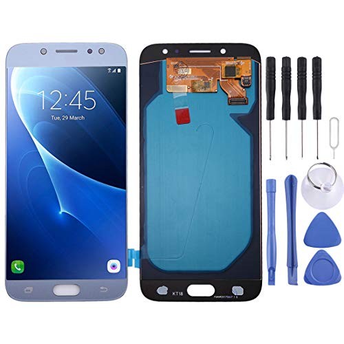 Alexander Oled Material LCD Screen and Digitizer Full Assembly for Galaxy J7 (2017), J730F/DS, J730FM/DS(Black) Xone (Color : Blue)