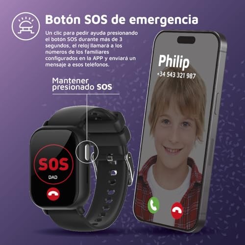 DCU TECNOLOGIC LittleOne Smartwatch for Boys and Girls, 4G, Call and Video Call Function, Real-time Localisation, Voice Message, Games, Small Size for thumbnail