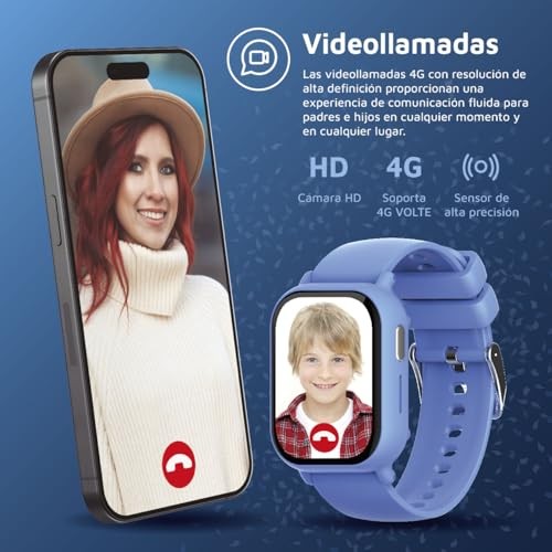 DCU TECNOLOGIC LittleOne Smartwatch for Boys and Girls, 4G, Call and Video Call Function, Real-time Localisation, Voice Message, Games, Small Size for thumbnail