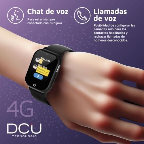 DCU TECNOLOGIC LittleOne Smartwatch for Boys and Girls, 4G, Call and Video Call Function, Real-time Localisation, Voice Message, Games, Small Size for thumbnail
