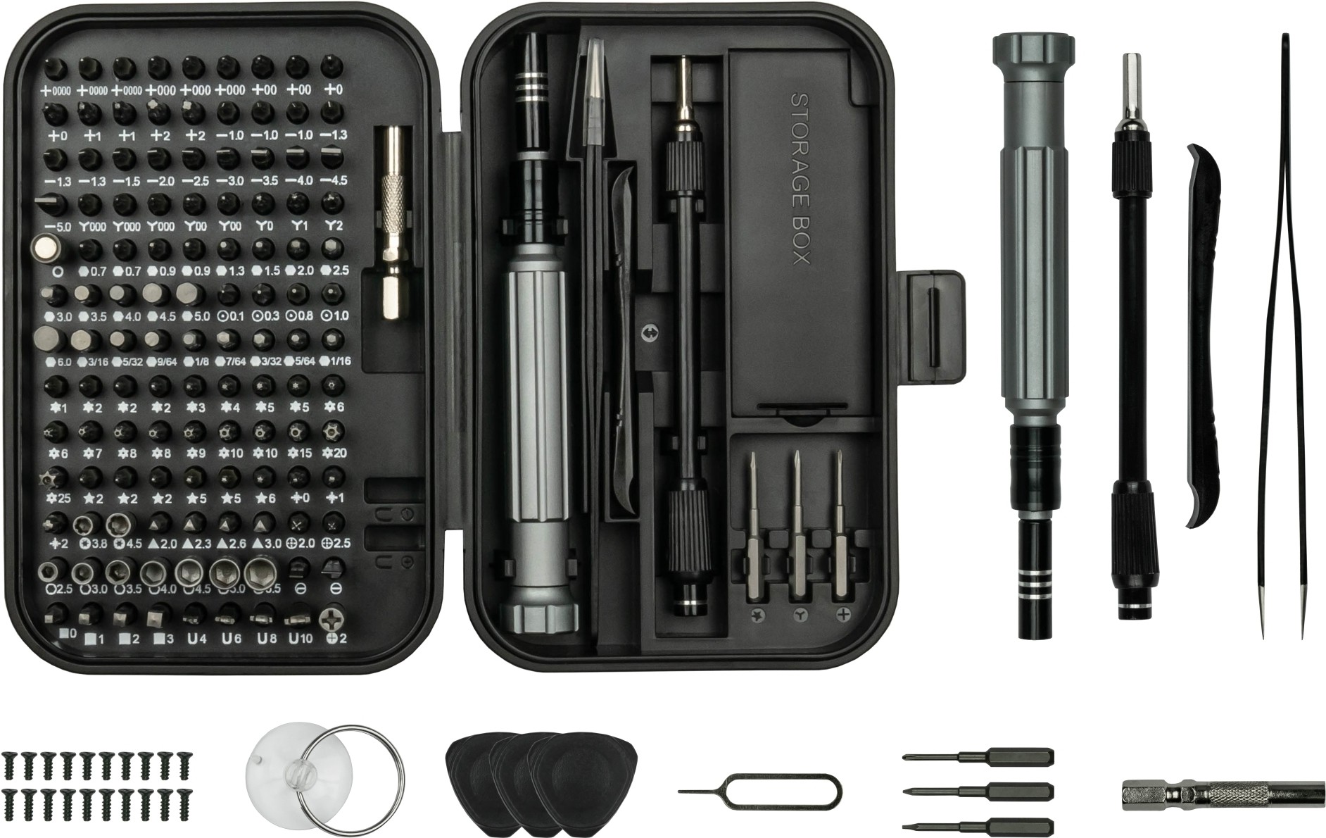 Kabelmeister Präzisions-Schraubendreher-Set, 150-Teile, U.a. 117x C4 Bits, 3x C3 Bits (TOOL-004)