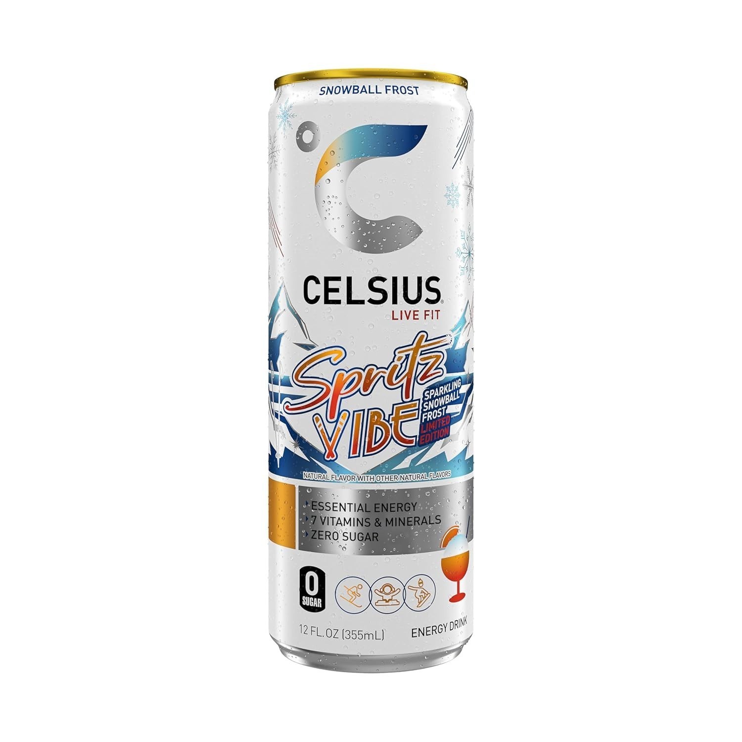 CELSIUS Sparkling Spritz Vibe, Sugar Free Energy Drink, 12 Fl Oz (Pack of 12) thumbnail