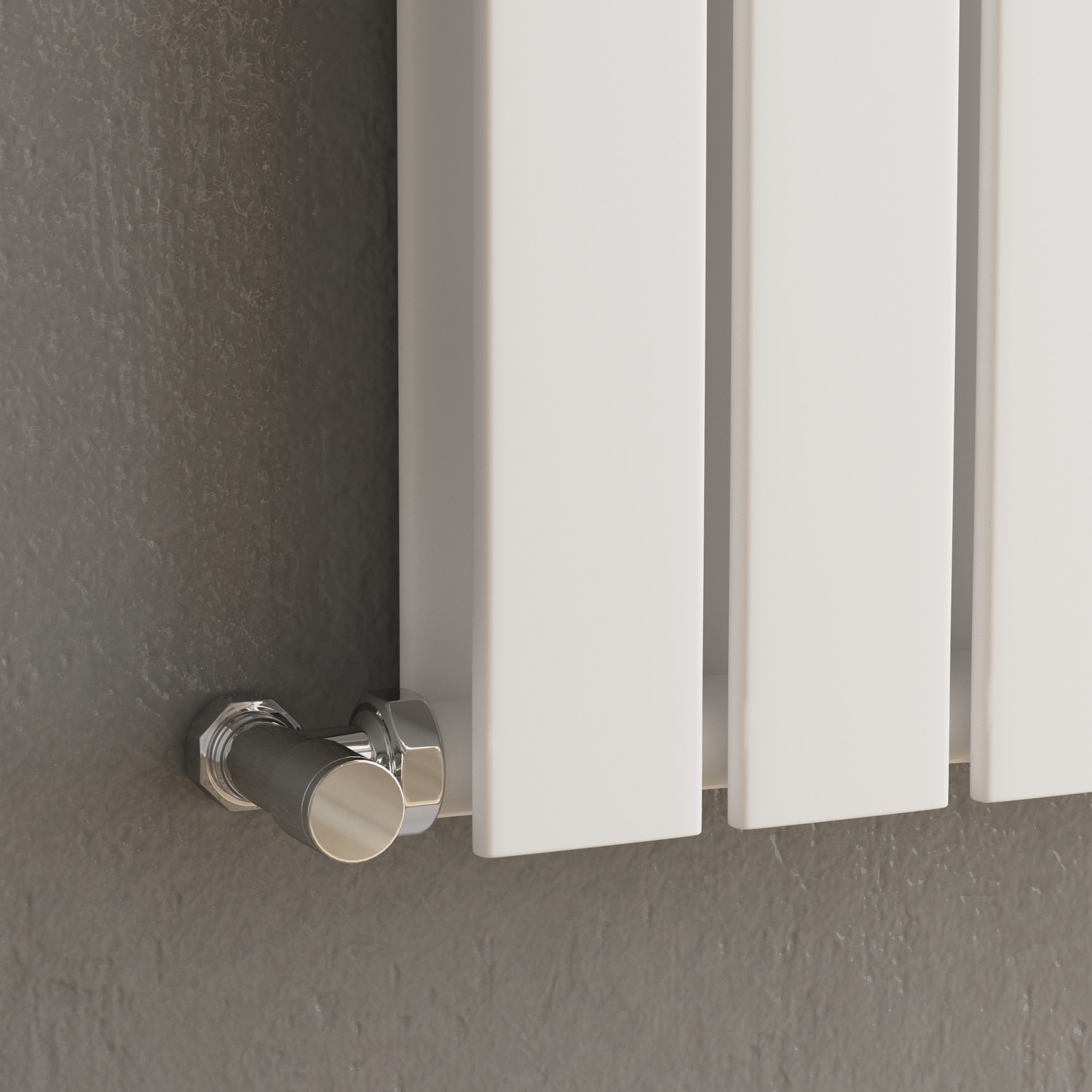 Riace White Horizontal Flat Designer Radiator 600x612mm Double Panel 2313 BTU thumbnail