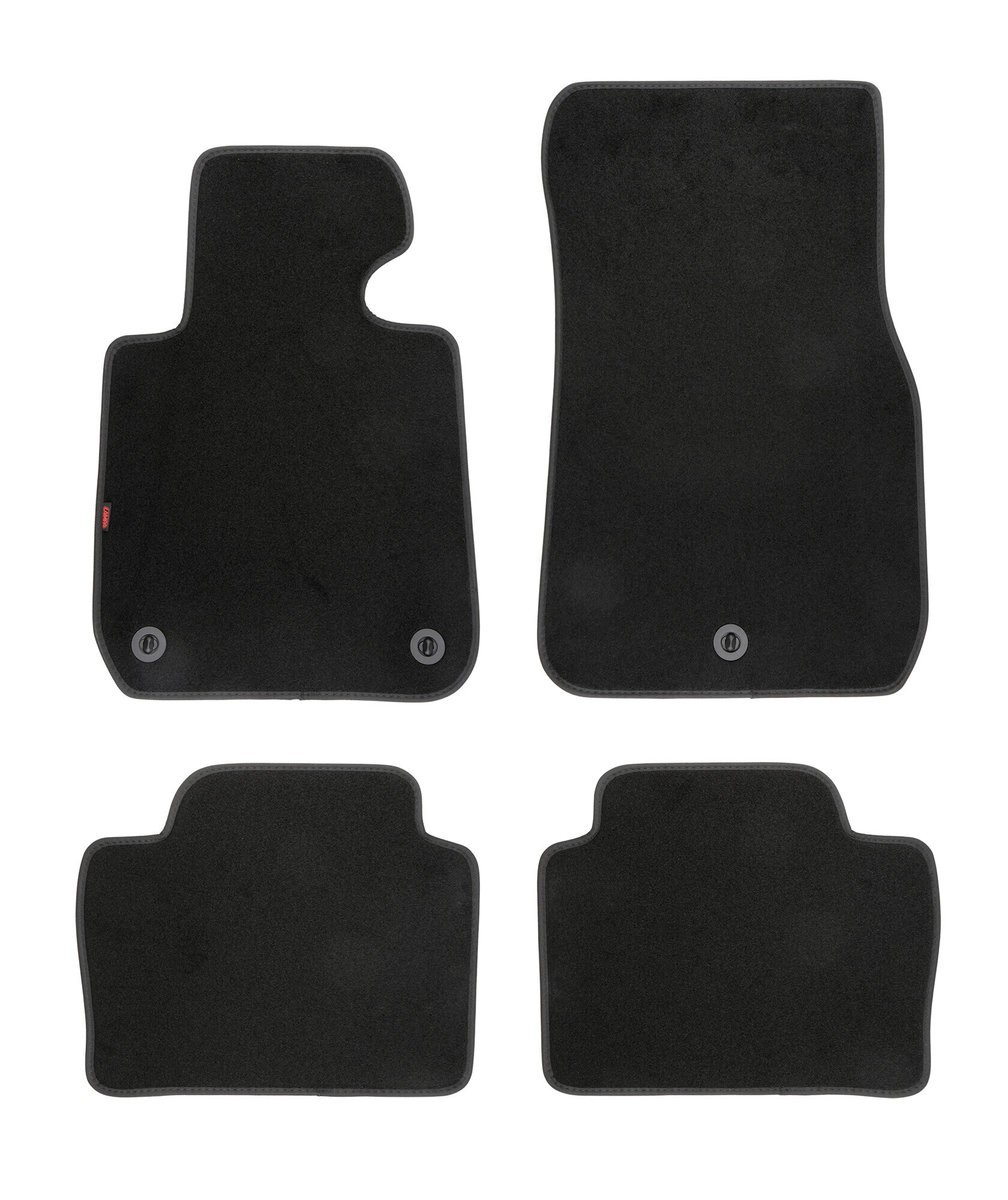 LAMPA 23191 Set Tappetino Anteriore E Posteriore, Su Misura, Tessile, Nero, Quantità: 4