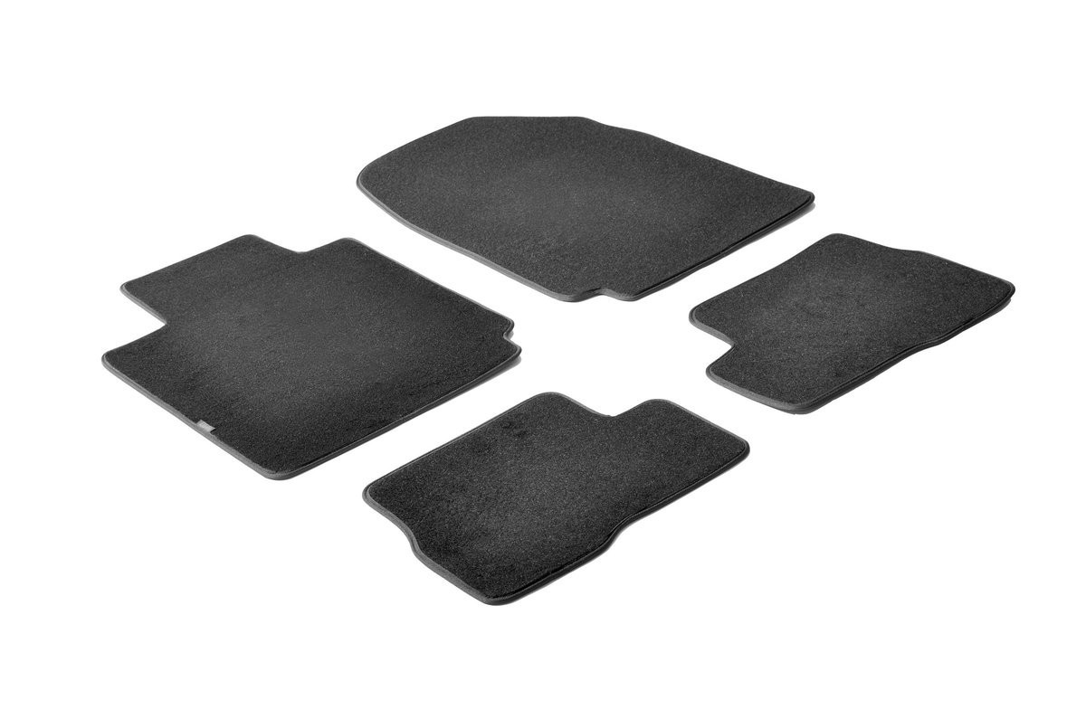 LAMPA 23111 Set Tappetino Anteriore E Posteriore, Su Misura, Tessile, Nero, Quantità: 4