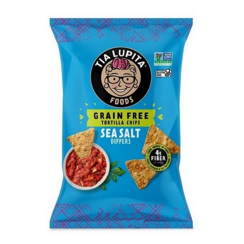 Tia Lupita Foods, Grain Free Cactus Tortilla Chips Sea Salt, 1 Oz (Case of 24)