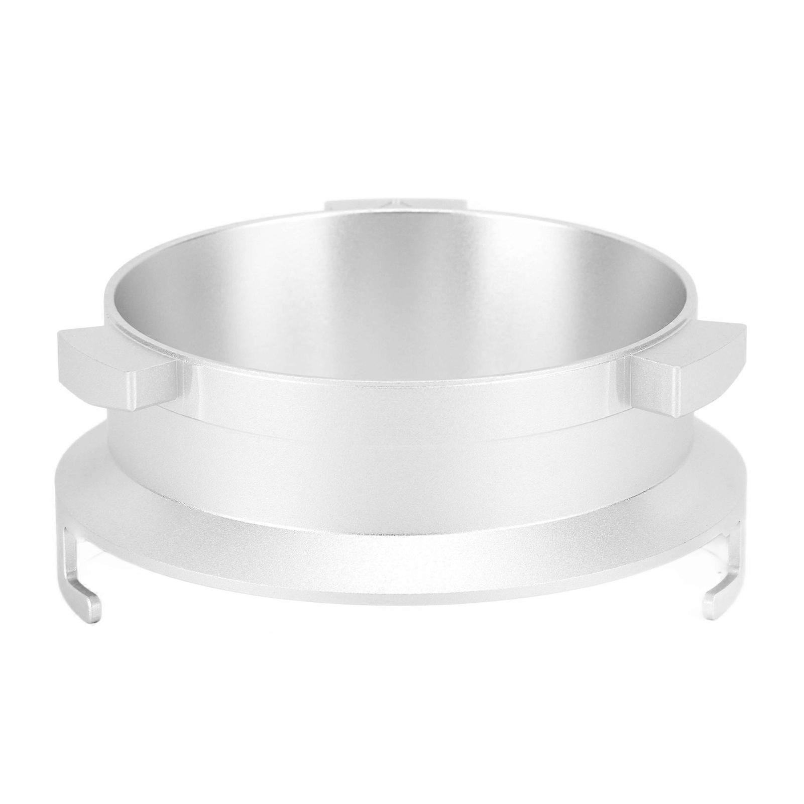 Coffee Powder Ring 51mm Aluminium Alloy Hands Free Dosing Funnel for Delonghi 9 Series 9335 9155 9355 9665 Silver