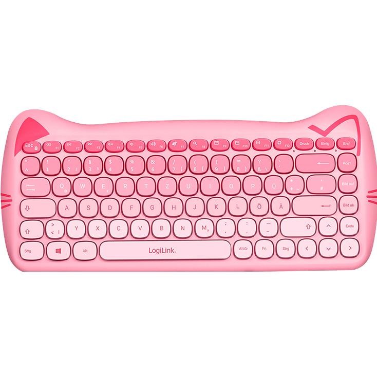 LogiLink Kids Keyboard 2.4G Combo Set. Pink