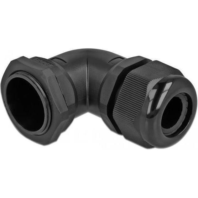 Delock, Collegamento per Cavi, Pressacavo 90° Angolato PG29 Nero