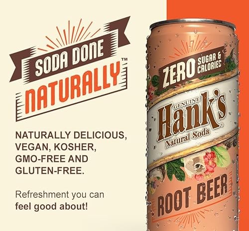 Hank's Soda ZERO Mexicola, Mexican Cola Flavored Beverage, Sugar-Free, 12 Cans thumbnail