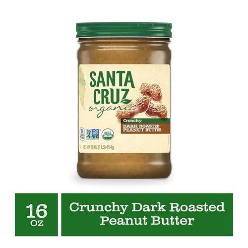 Santa Cruz Organics Crunchy Dark Roasted Peanut Butter, 16 Ounce thumbnail