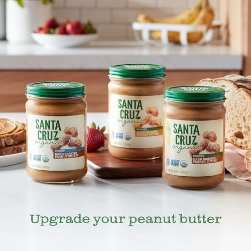 Santa Cruz Organics Crunchy Dark Roasted Peanut Butter, 16 Ounce thumbnail