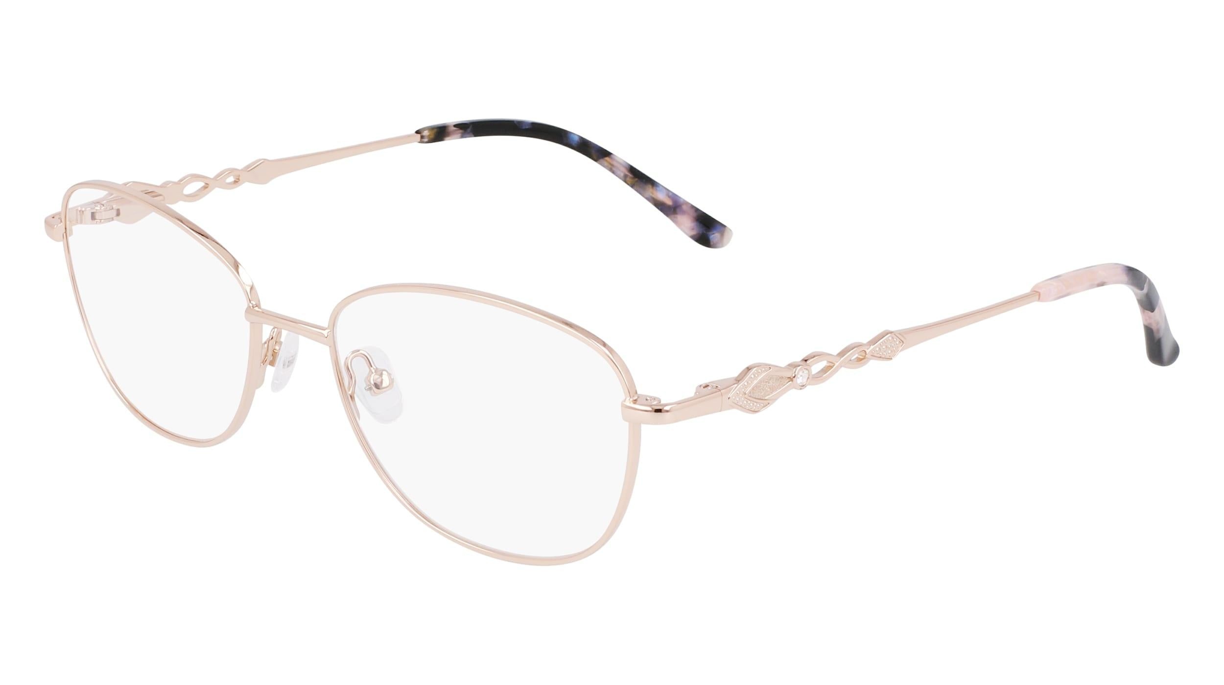 Marchon NYC TRES JOLIE 208 Eyeglasses 770 - Rose Gold Women Oval