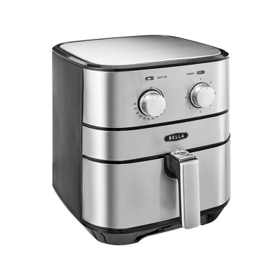 Bella - 4-qt. Analog Air Convection Fryer - Stainless Steel thumbnail