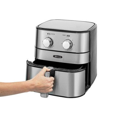 Bella - 4-qt. Analog Air Convection Fryer - Stainless Steel thumbnail