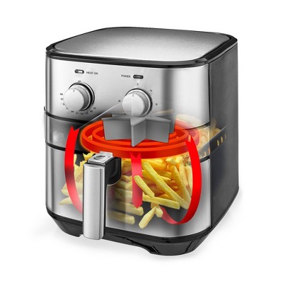 Bella - 4-qt. Analog Air Convection Fryer - Stainless Steel thumbnail