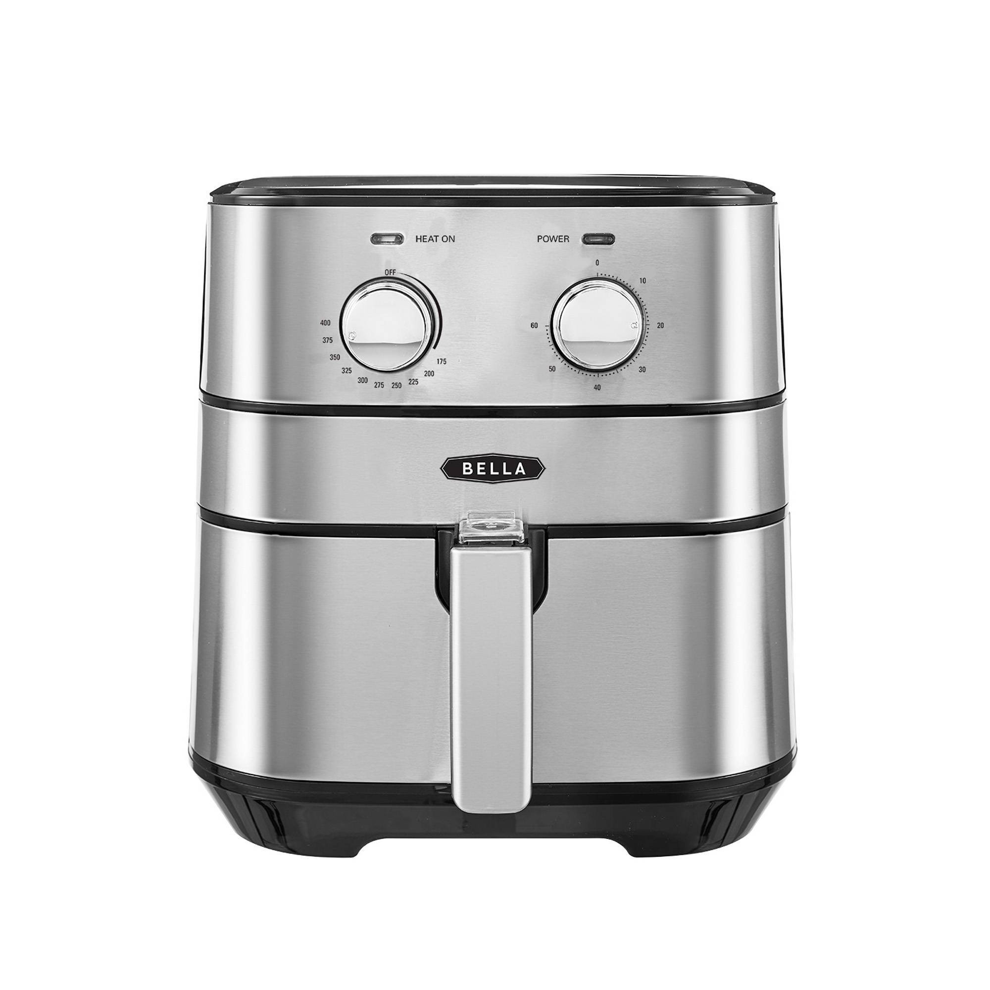 Bella - 4-qt. Analog Air Convection Fryer - Stainless Steel thumbnail