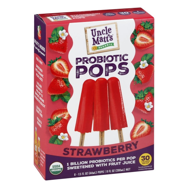 Strawberry Probiotic Pops, Strawberry