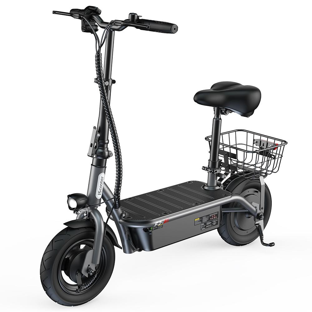 IScooter F2 Electric Scooter for Adults, 500W Motor, 30 Km Range, 30 Km/h, 10  Air-Filled Tires, Dual Drum Brake for Safe Urban Commute 500W  36V 7.8A thumbnail