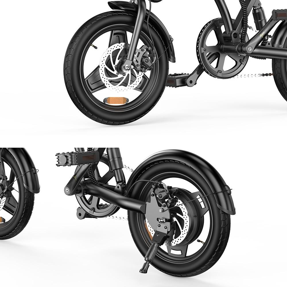 Bicicleta Eléctrica Unisex IScooter EB1 De 14 Pulgadas Para Adultos, Motor De 350 W, 25 Km/h, Plegable, Batería De 36 V Y 7,8 Ah, Autonomía De 30 a thumbnail
