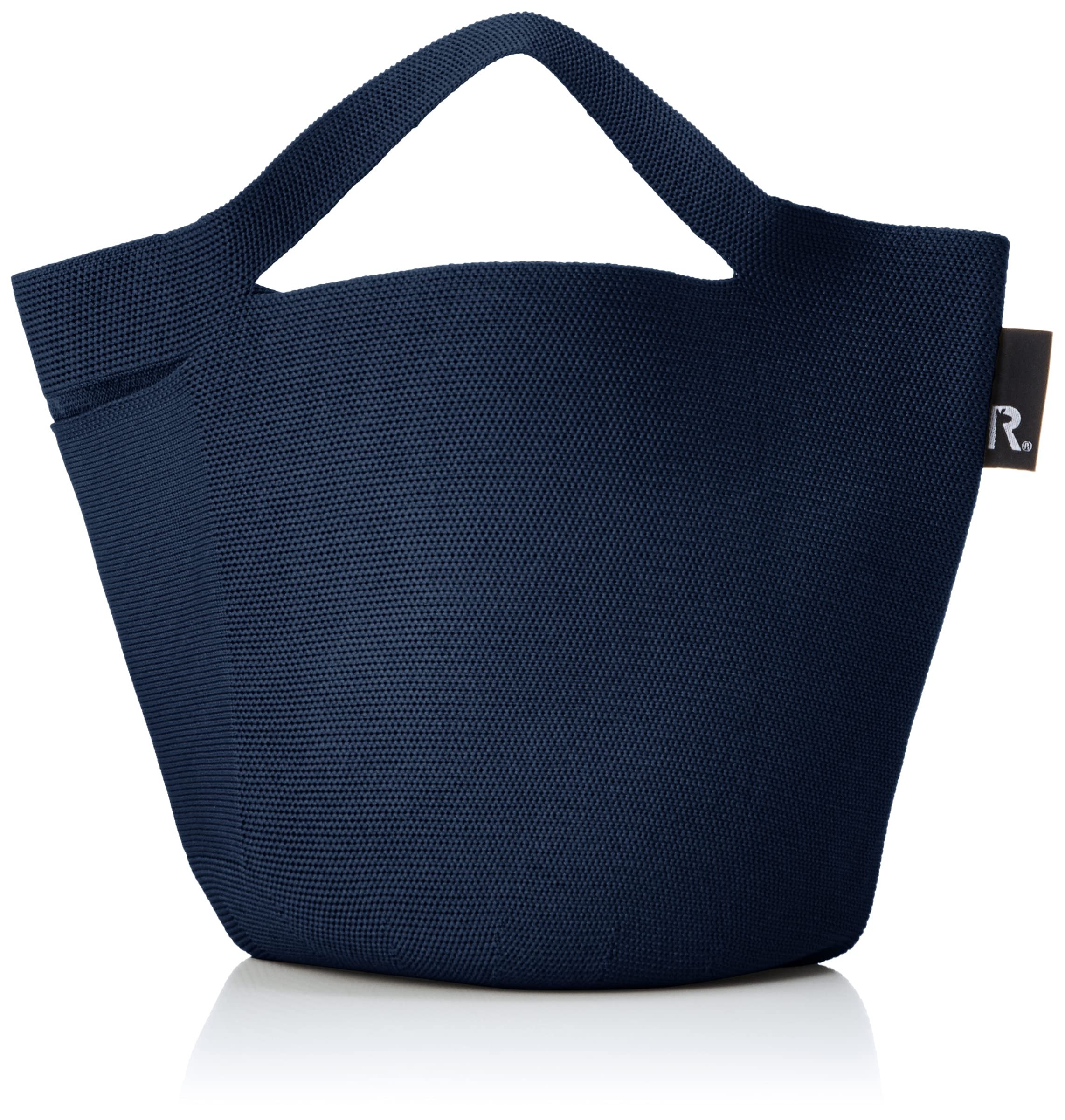 Bolsa Tote De Malha Com Fio Reciclado Free Hat Baby Lou 0255 Azul Marinho [Rootote] Leve, Em Pé, Modelável, Sem Po Azul-escuro