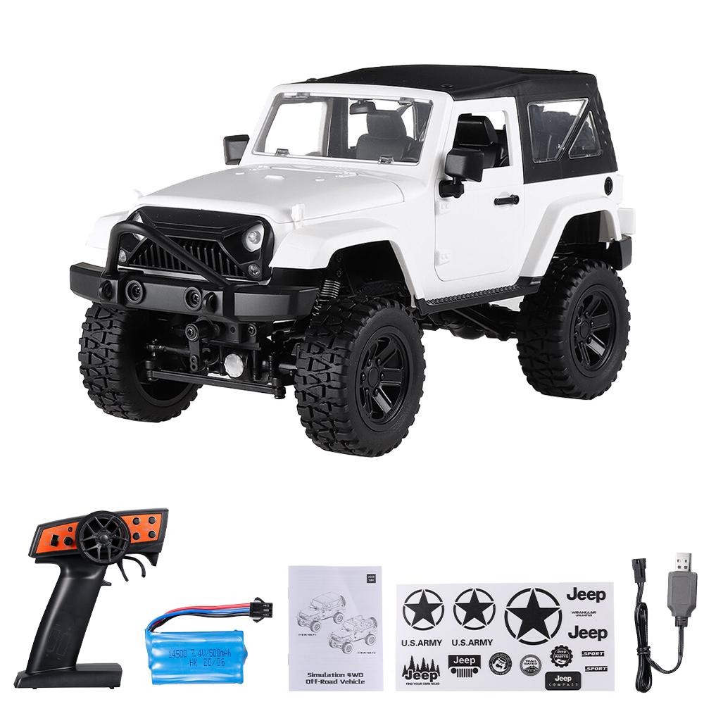F2 RC Car Escala 1/14 Caminhão De Controle Remoto Conversível 4WD 2,4 GHz Off Road RC Trucks 30 Km / H De Altura Hardtop Branco