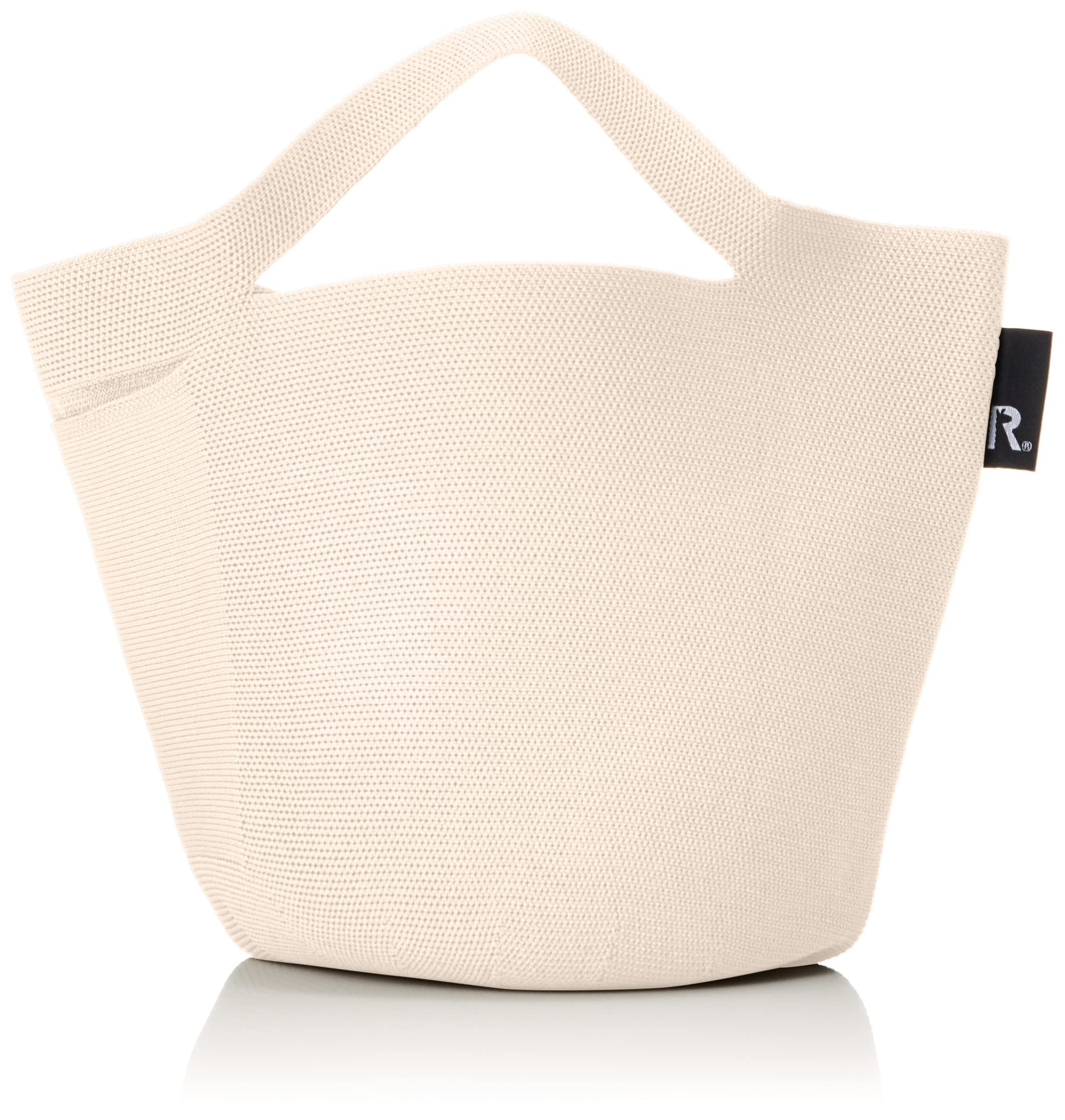 Bolsa Tote De Malha Com Fio Reciclado Grátis Baby Lou 0255 Marfim [Rootote] Leve, Em Pé, Modelável, Sem Po Marfim