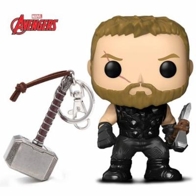 Warp Gadgets Thor Bundle - Funko Pop and Hammer Pewter Key Ring (2 Items)