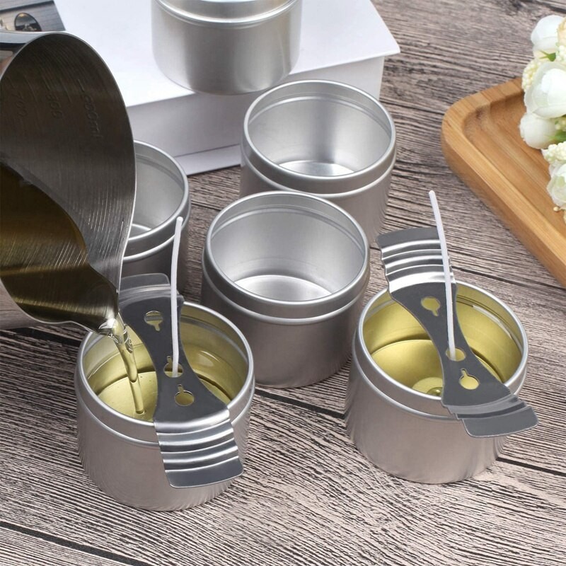 Boîte à Bougie 4 Oz, Récipient à Bougie Bougie à Bricoler Soi-même, Outils De Fabrication De Bougies Faits à La Main, 18 PièCES