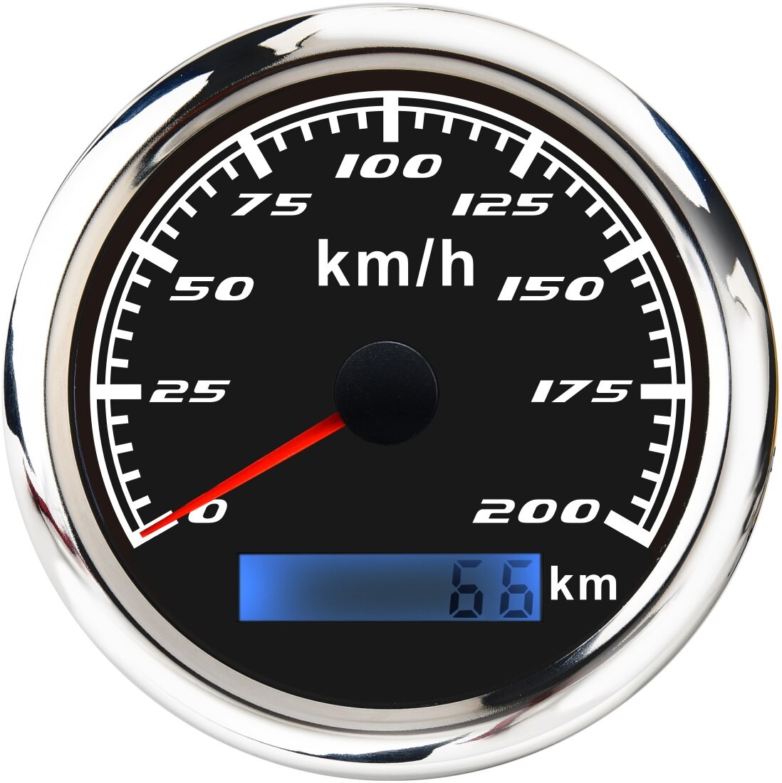 Compteur De Vitesse Numérique Universel Pour Bateau, 85mm, 30/60/120/200 Km/h, Odomètre, Lunette En Acier Inoxydable, Sans Antenne GPS thumbnail