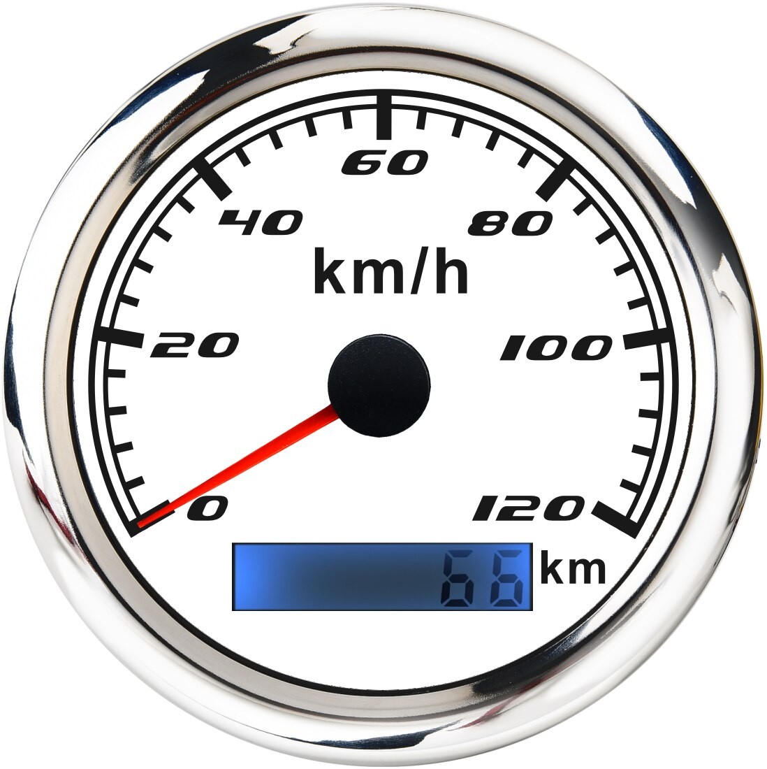 Compteur De Vitesse Numérique Universel Pour Bateau, 85mm, 30/60/120/200 Km/h, Odomètre, Lunette En Acier Inoxydable, Sans Antenne GPS thumbnail